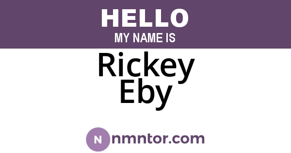 Rickey Eby