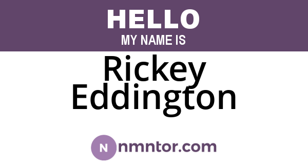 Rickey Eddington