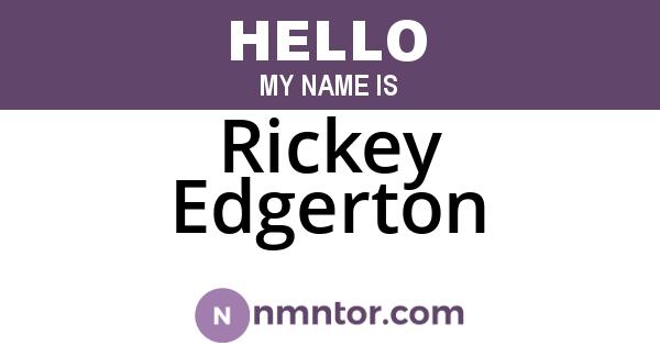 Rickey Edgerton