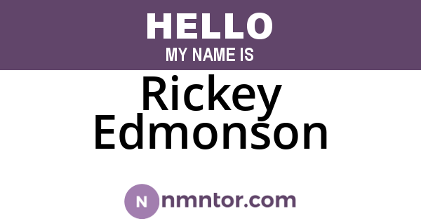 Rickey Edmonson