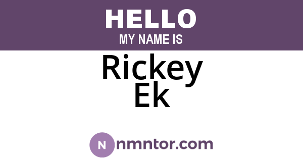 Rickey Ek