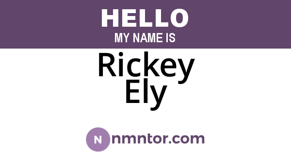 Rickey Ely
