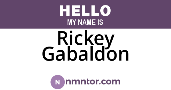 Rickey Gabaldon