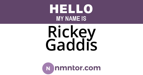 Rickey Gaddis
