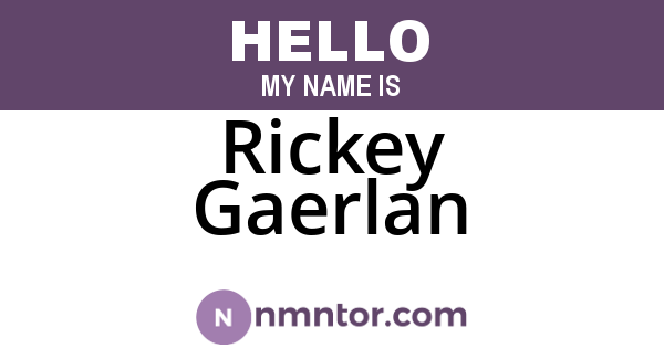 Rickey Gaerlan