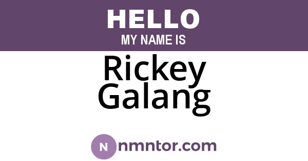 Rickey Galang