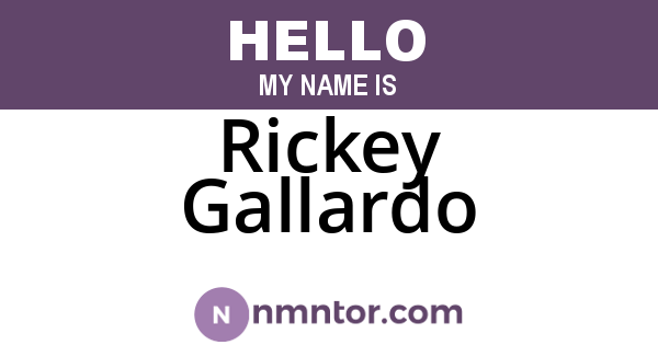 Rickey Gallardo
