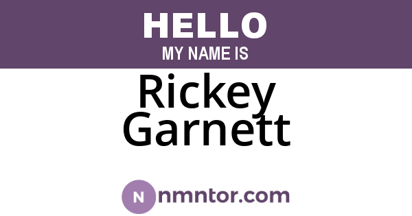 Rickey Garnett