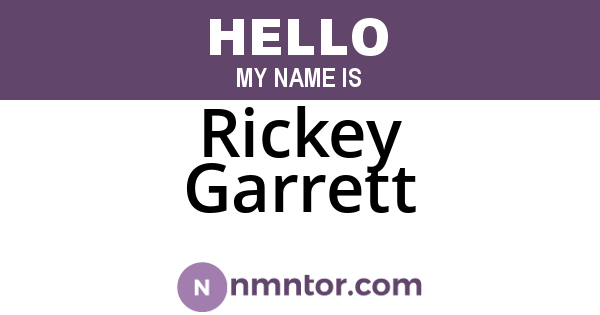 Rickey Garrett