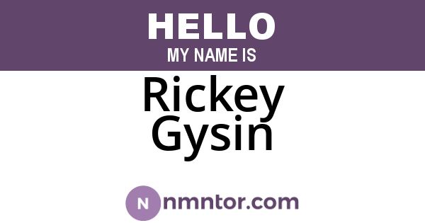 Rickey Gysin