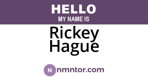 Rickey Hague