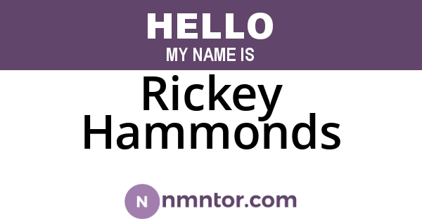 Rickey Hammonds