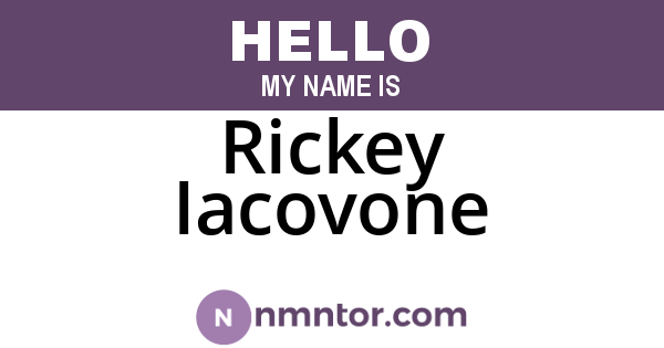Rickey Iacovone