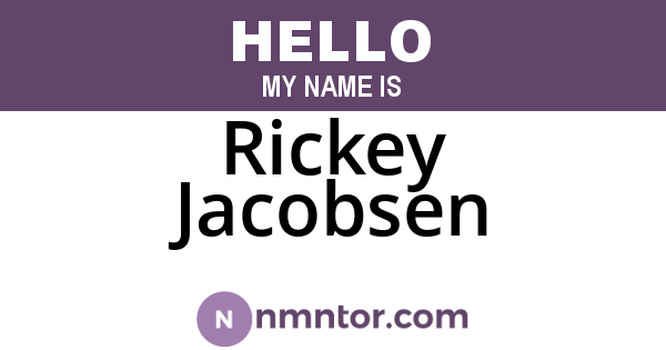 Rickey Jacobsen