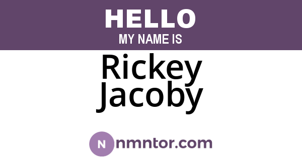 Rickey Jacoby