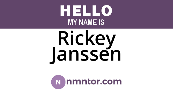Rickey Janssen