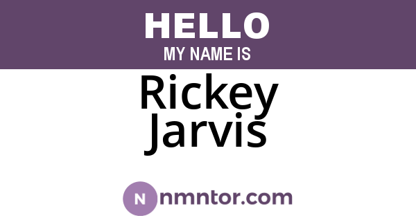 Rickey Jarvis