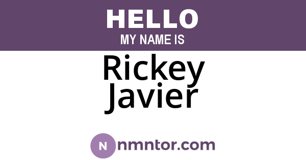 Rickey Javier