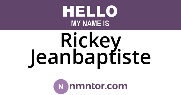 Rickey Jeanbaptiste