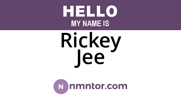 Rickey Jee
