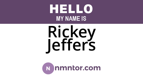 Rickey Jeffers
