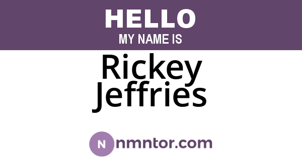 Rickey Jeffries