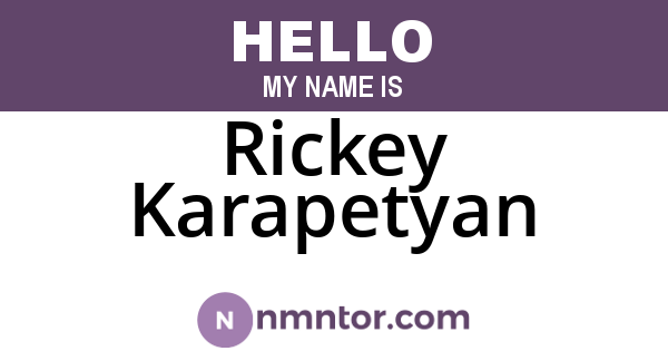 Rickey Karapetyan