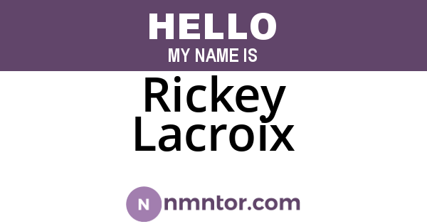 Rickey Lacroix