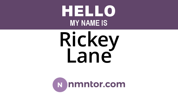 Rickey Lane