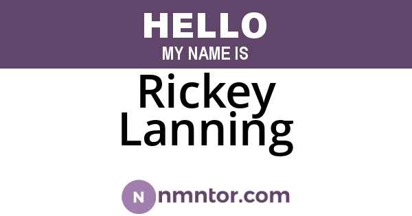 Rickey Lanning