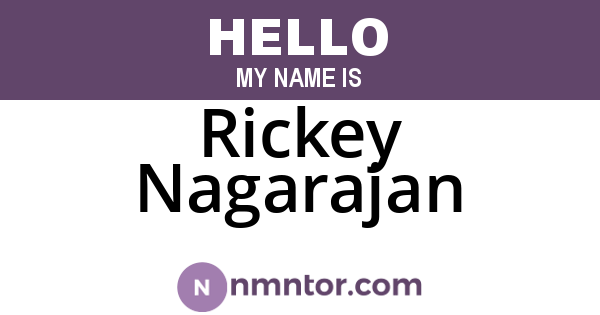 Rickey Nagarajan