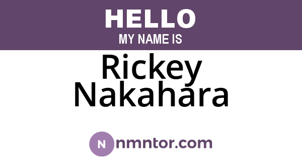 Rickey Nakahara