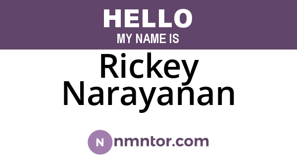 Rickey Narayanan