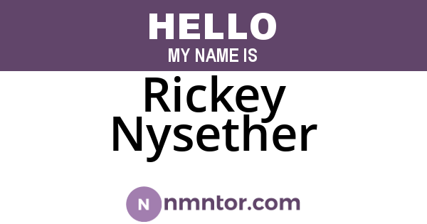 Rickey Nysether