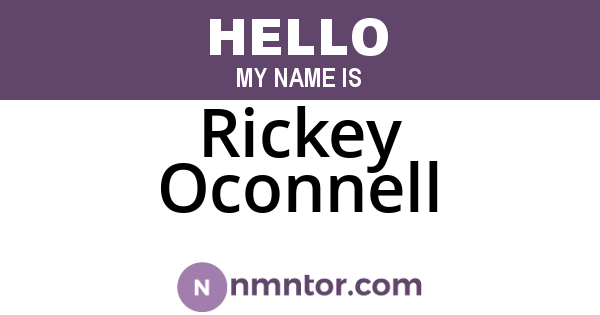 Rickey Oconnell