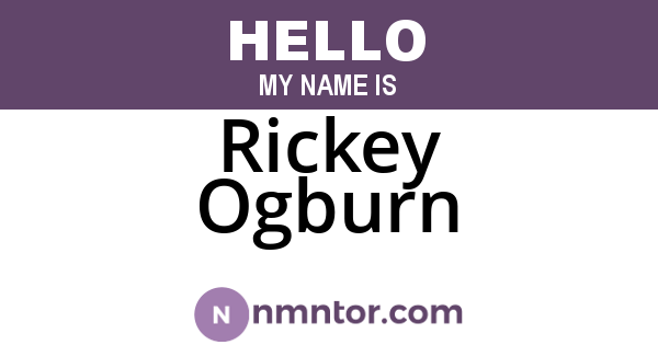 Rickey Ogburn