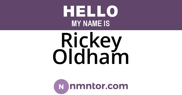 Rickey Oldham