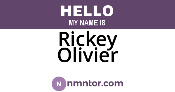Rickey Olivier