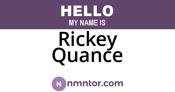 Rickey Quance