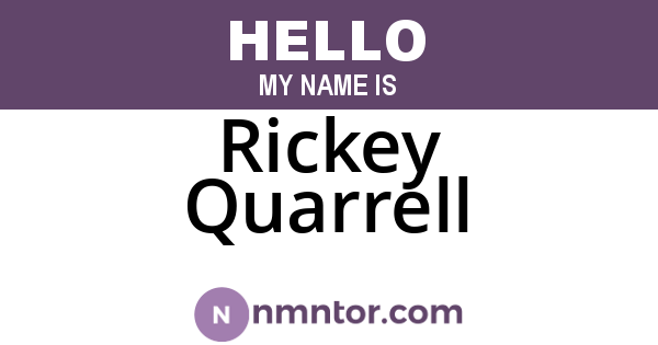 Rickey Quarrell