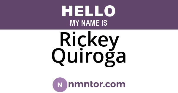 Rickey Quiroga