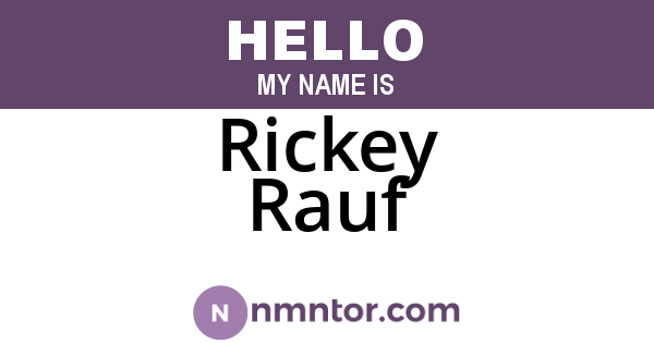 Rickey Rauf
