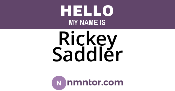 Rickey Saddler