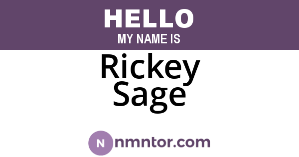 Rickey Sage