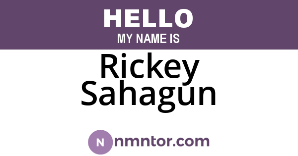 Rickey Sahagun