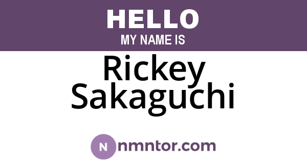 Rickey Sakaguchi