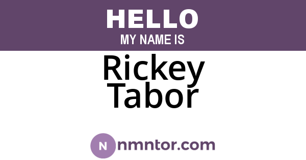 Rickey Tabor