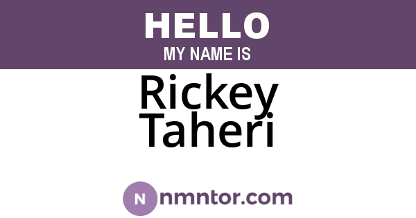 Rickey Taheri