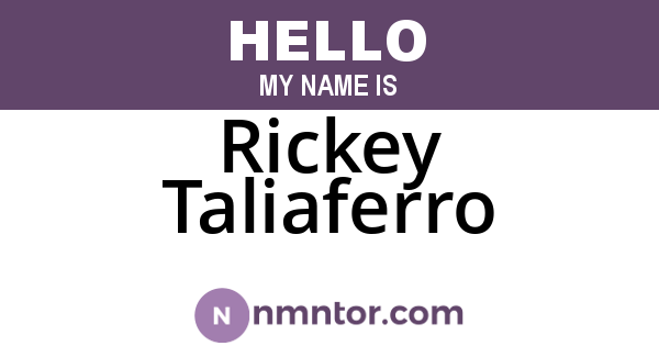Rickey Taliaferro