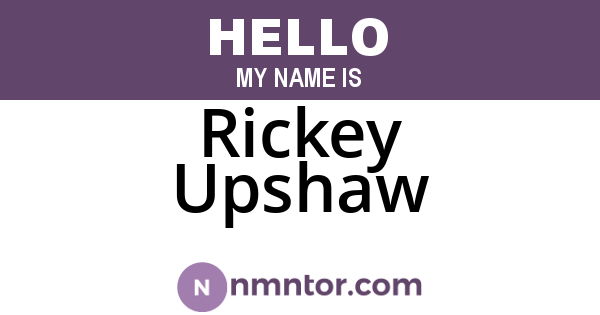 Rickey Upshaw